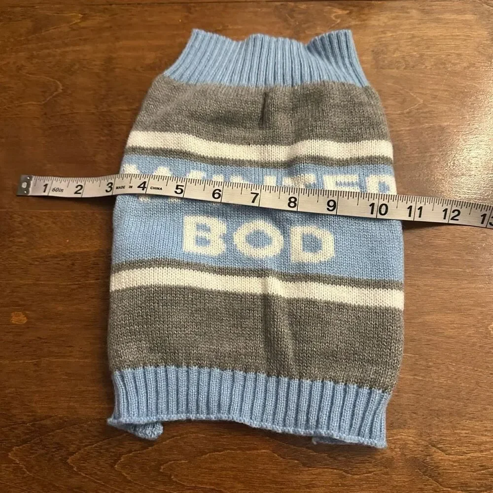 Winter Bod Dog Sweater Sz M